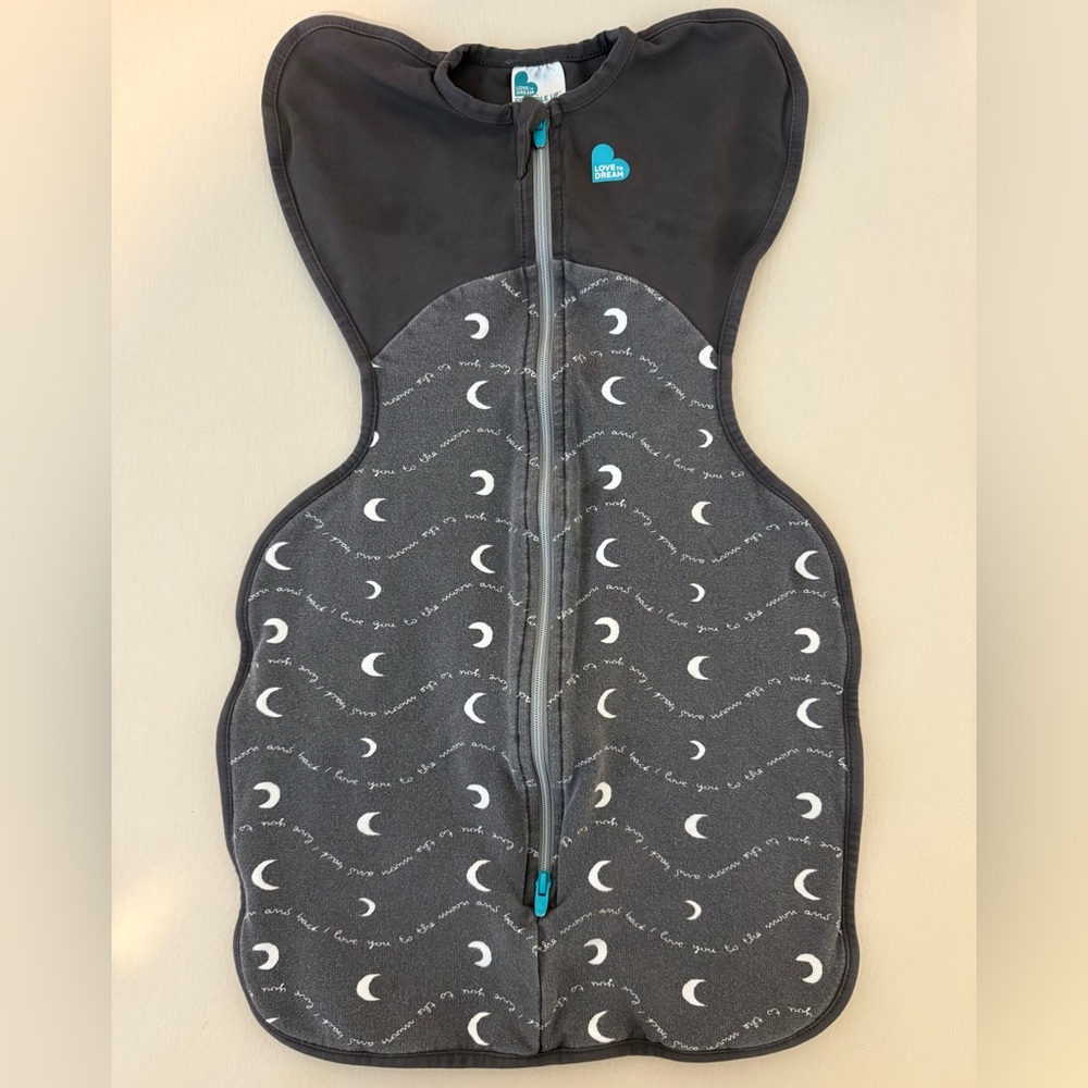 Love To Dream Grey Moon Pattern Swaddle Sleep Sack
